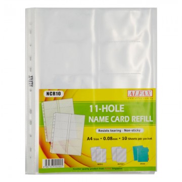 ALFAX NCR10 Name Card Holder Refill 11 Hole A4 10's