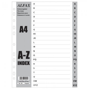 ALFAX 103 PP Grey Divider A-Z A4
