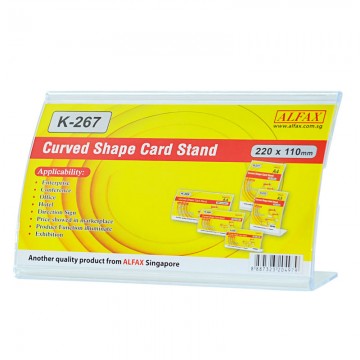 ALFAX K267H Curved Shape Card Stand 110x220mm
