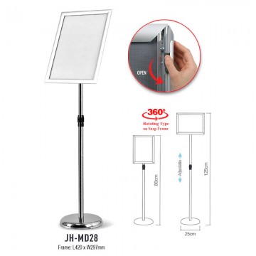 ARTEX JHMD28 Silver Snap Frame A3 Display Stand