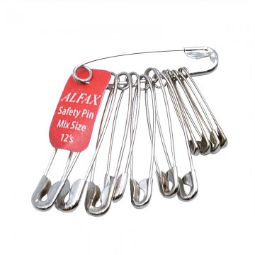 ALFAX PT12 Safety Pin Mix Sizes 12's