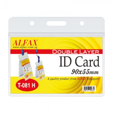 ALFAX T081H Double Layer Name Badge 90x55mm 10's