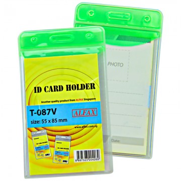 ALFAX T087V Color Name Badge 55x85mm 10's Green