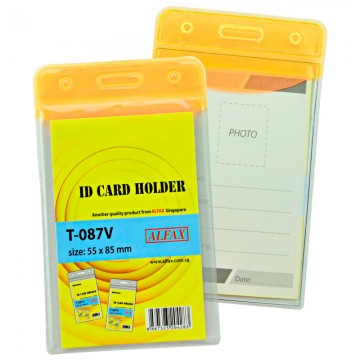 ALFAX T087V Color Name Badge 55x85mm 10's Orange