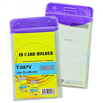 ALFAX T087V Color Name Badge 55x85mm 10's Purple