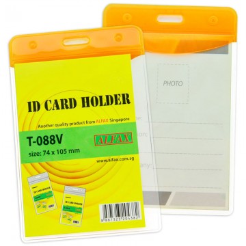 ALFAX T088V Color Name Badge 74x105mm 10's Orange