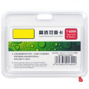 T609H Crystal DS Card Holder 85x54mm 5's