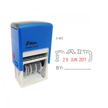 SHINY S401 Self-Inking Date Stamp "PAID"