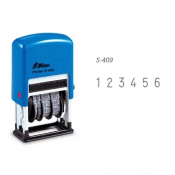 SHINY S409 Self-Inking Number Stamp 4mm 6 Band