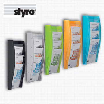 STYRO 102 Mounting Wall Rack 4 Pockets