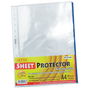 ALFAX SP0520B Sheet Protector 11 Hole Refill 20' Blue