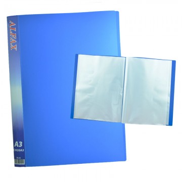 ALFAX CH20A3 Clear Holder 20 Pockets A3 Blue