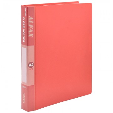 ALFAX CH3022 Clear Holder Refillable 30 Hole A4 Red