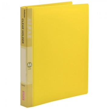 ALFAX CH3022 Clear Holder Refillable 30 Hole A4 Yellow