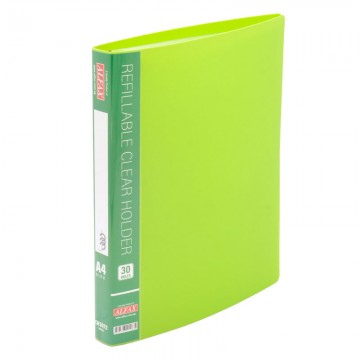 ALFAX CH3072 Clear Holder Refillable 30 Holes A4 Green