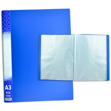 ALFAX CH40A3 Clear Holder 40 Pockets A3 Blue