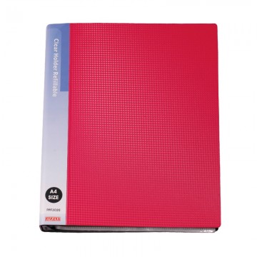 ALFAX PPF3020 Clear Holder Refillable 30 Hole A4 Pink Color