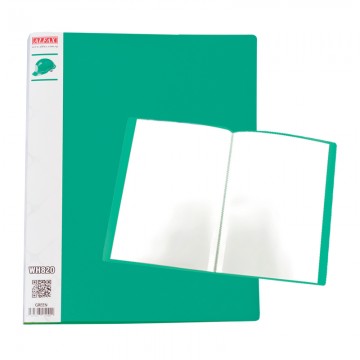 ALFAX WH820 Clear Holder 20 Pockets A4 Green