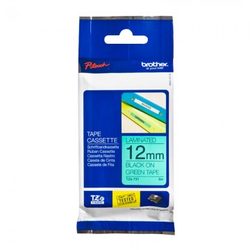 BROTHER TZE731 Labelling Tape 12MM Black on Green