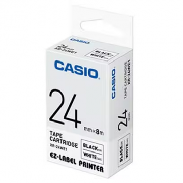 CASIO XR24WE1 Labelling Tape 24MM Black on White