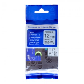 AZEFX231 Compatible Flexible Tape for Brother 12mm Black on White