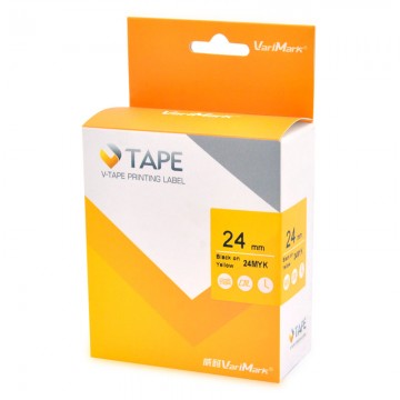 VARIMARK 24MYK Labelling Tape 24mm Black on Yellow