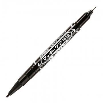 ZEBRA MMO120 Mickie Extra Fine Twin Marker Black