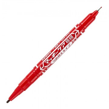 ZEBRA MMO120 Mickie Extra Fine Twin Marker Red