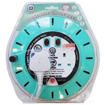 882-10M 2 Way Portable Cable Reel Extension 10M